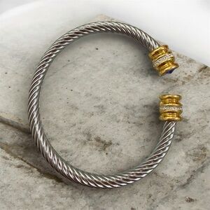 Silver and Gold Cable Bracelet